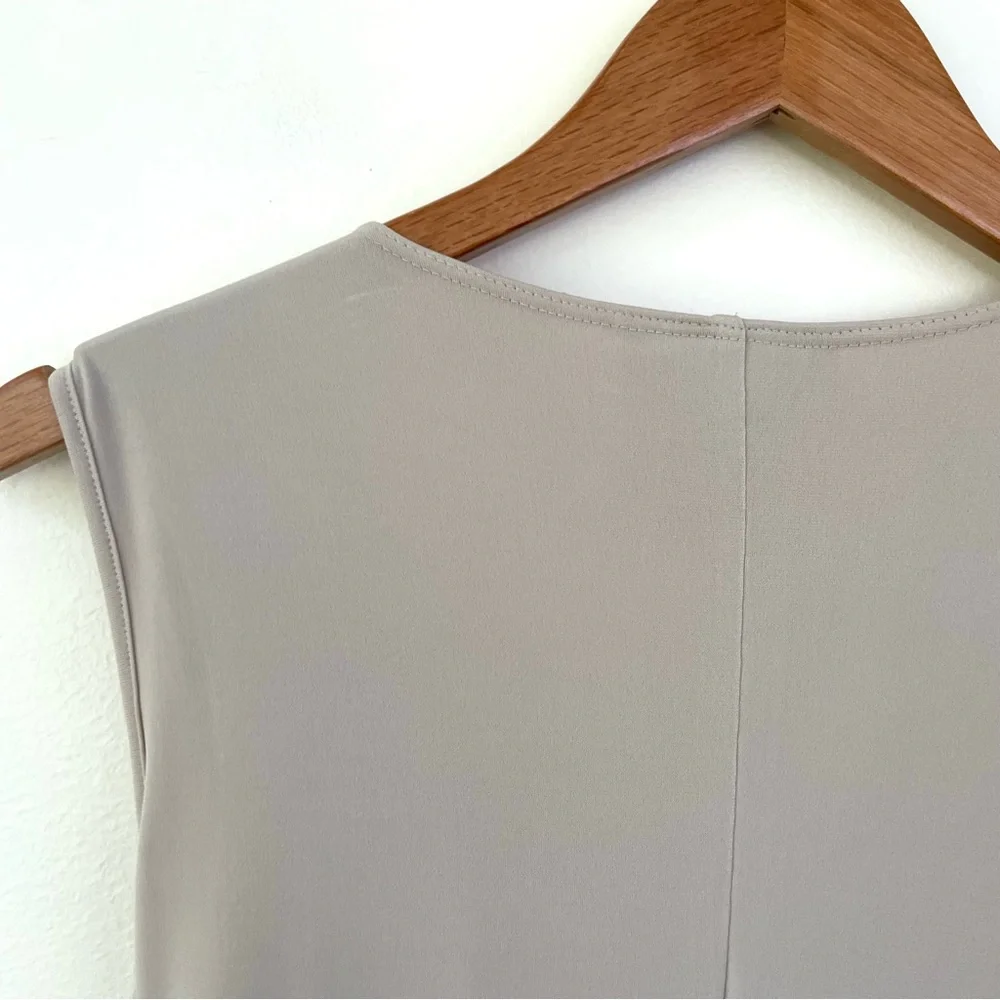 Shape FX Partial Wrap Slimming Dress Nude Cream M Medium Vneck Front Twist